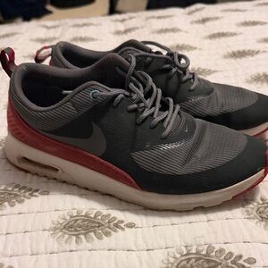 Nike Gray and Red Athletic Shoes
